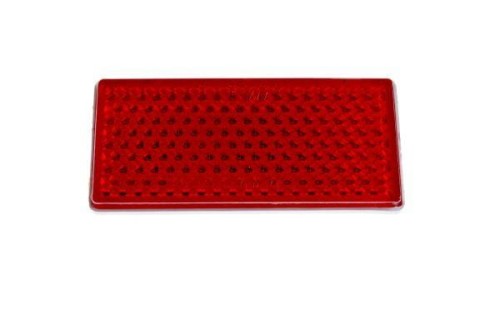 Odblask prostokątny 105x48 czerwony ( sprzedawane po 10 )-9513
