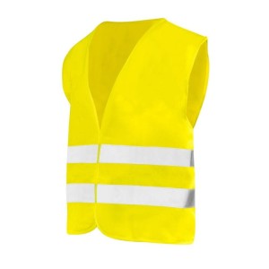 KAMIZELKA OSTRZEGAWCZA, ŻÓŁTA, ROZMIAR XXL