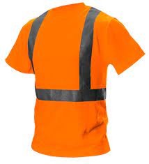 T-SHIRT OSTRZEGAWCZY POMARAŃCZOWY L
